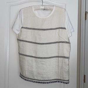 MaxMara linen back, knit front summer top